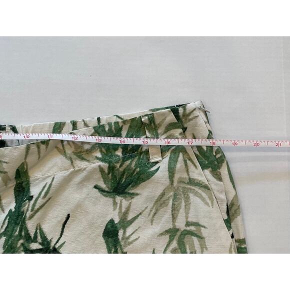 NWT J. Jill Linen Blend Barley Palm Bamboo Tropical Wide Leg Cropped Pants LP - Picture 13 of 15